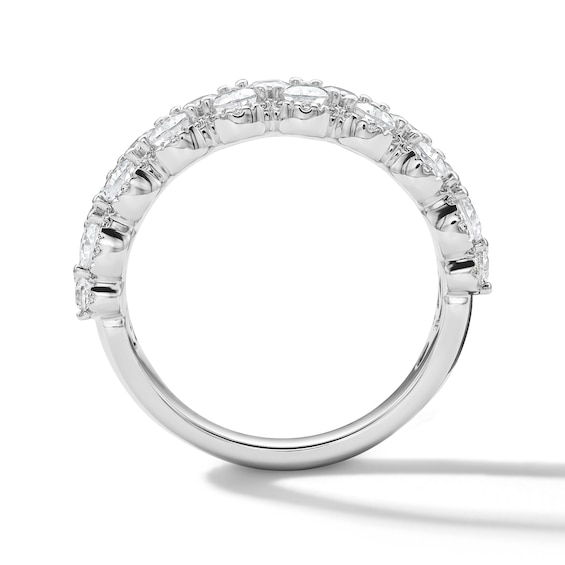 Vera Wang Love Collection 2-1/3 CT. T.w. Certified Lab-Grown Diamond Multi-Row Band in 14K White Gold (F/Vs2)