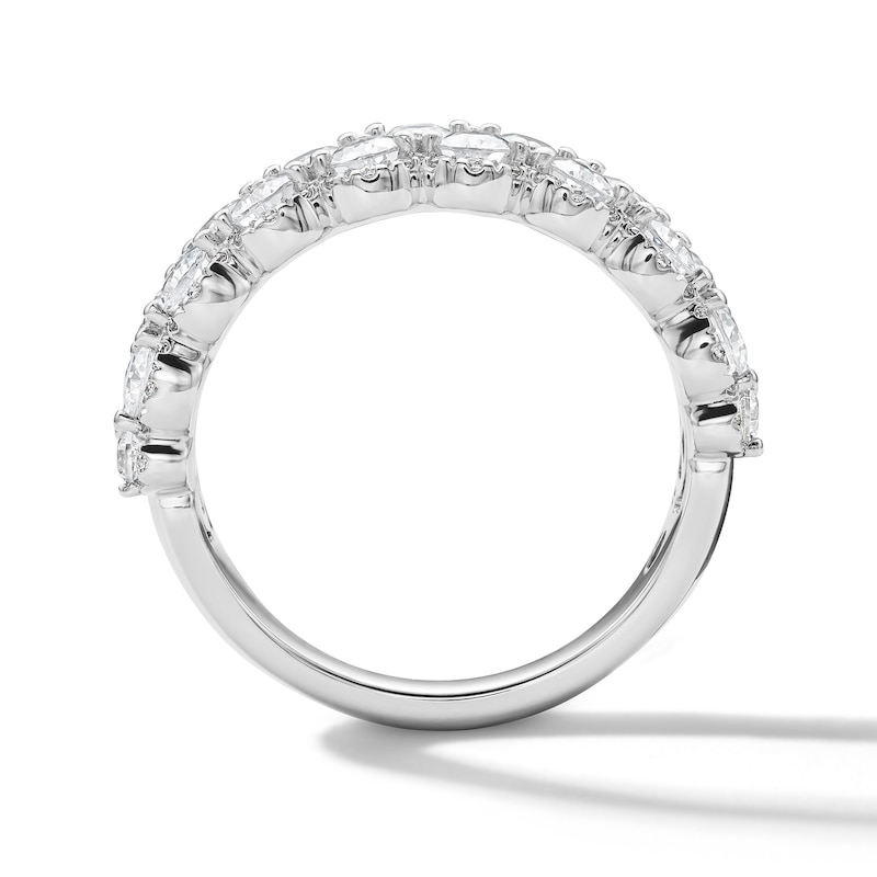 Main Image 3 of Vera Wang Love Collection 2-1/3 CT. T.W. Certified Lab-Grown Diamond Multi-Row Band in 14K White Gold (F/VS2)