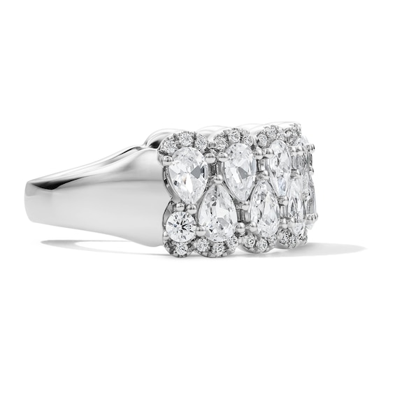 Vera Wang Love Collection 2-1/3 CT. T.w. Certified Lab-Grown Diamond Multi-Row Band in 14K White Gold (F/Vs2)