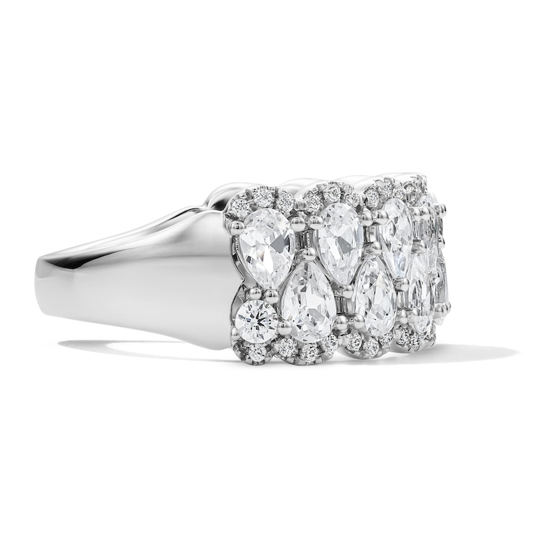 Main Image 4 of Vera Wang Love Collection 2-1/3 CT. T.W. Certified Lab-Grown Diamond Multi-Row Band in 14K White Gold (F/VS2)