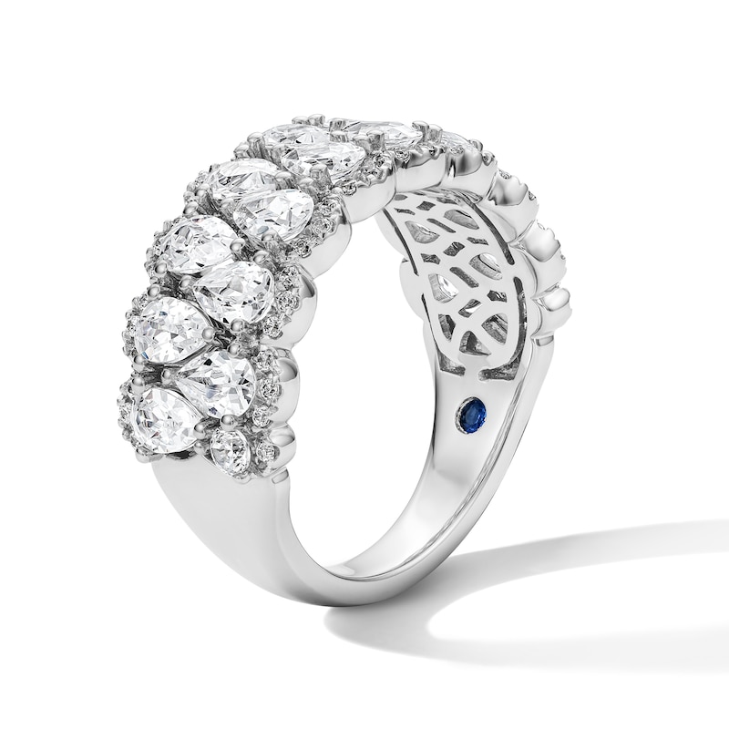 Main Image 5 of Vera Wang Love Collection 2-1/3 CT. T.W. Certified Lab-Grown Diamond Multi-Row Band in 14K White Gold (F/VS2)