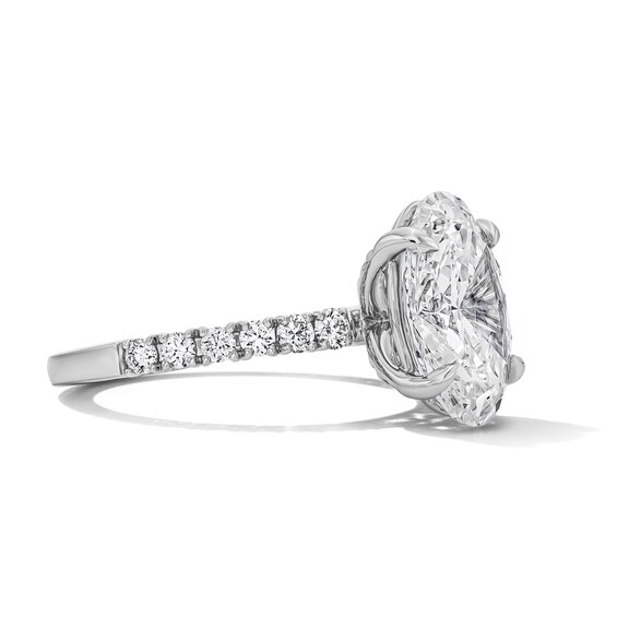 4-1/2 CT. T.w. Oval Certified Lab-Grown Diamond Engagement Ring in 14K White Gold (F/Vs2)