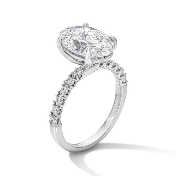 4-1/2 CT. T.w. Oval Certified Lab-Grown Diamond Engagement Ring in 14K White Gold (F/Vs2)