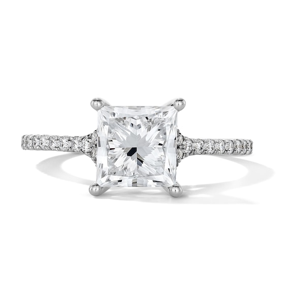2-1/4 CT. T.w. Princess-Cut Certified Lab-Grown Diamond Engagement Ring in 14K White Gold (F/Vs2)