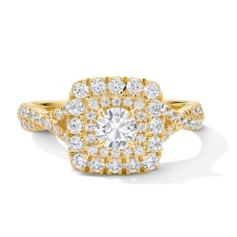 Vera Wang Love 7/8 CT. T.W. Diamond Frame Engagement Ring in 14K Gold