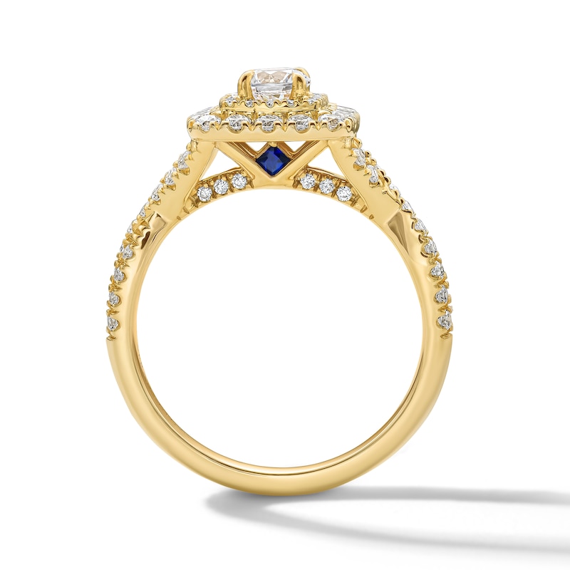 Main Image 3 of Vera Wang Love 7/8 CT. T.W. Diamond Frame Engagement Ring in 14K Gold