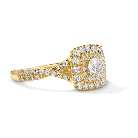 Vera Wang Love 7/8 CT. T.w. Diamond Frame Engagement Ring in 14K Gold