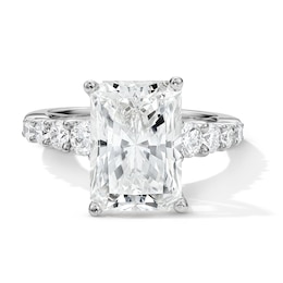 5.69 CT. T.W. Certified Lab-Grown Diamond Radiant-Cut Engagement Ring in 14K White Gold (F/VS2)