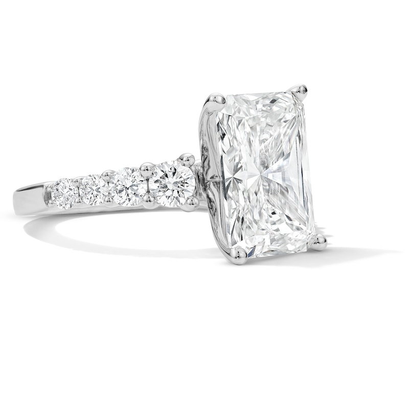Main Image 4 of 5.69 CT. T.W. Certified Lab-Grown Diamond Radiant-Cut Engagement Ring in 14K White Gold (F/VS2)