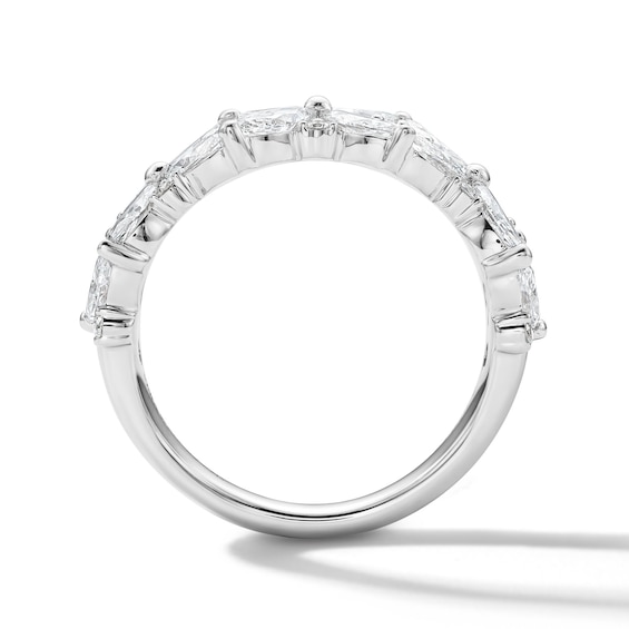 Vera Wang Love Collection 1-7/8 CT. T.w. Marquise Lab-Grown Diamond Flower Band in 14K White Gold (F/Vs2)