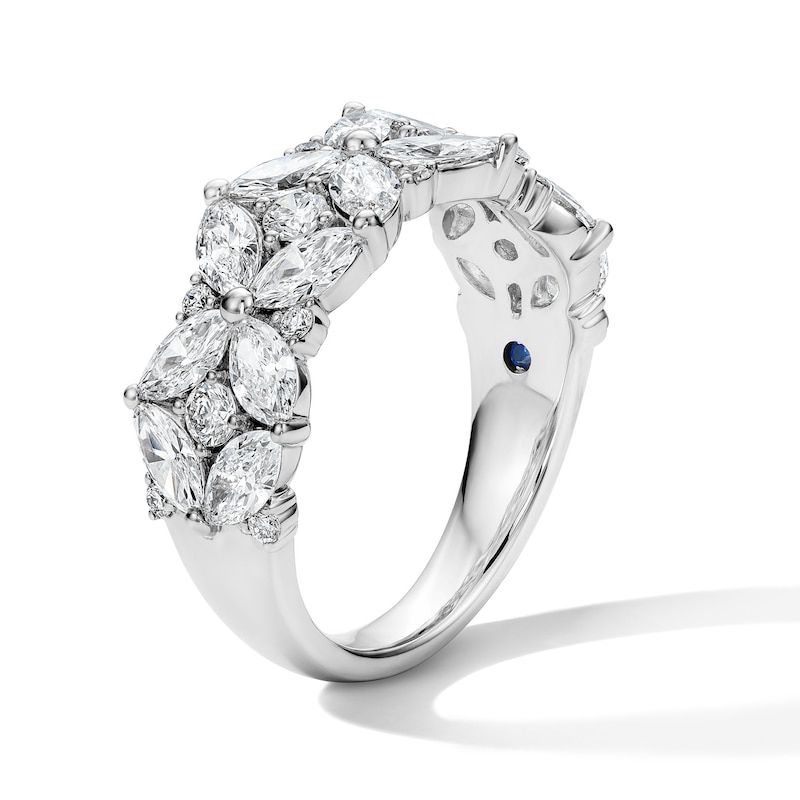 Main Image 5 of Vera Wang Love Collection 1-7/8 CT. T.W. Marquise Certified Lab-Grown Diamond Flower Band in 14K White Gold (F/VS2)