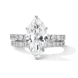 4-1/3 CT. T.W. Certified Lab-Grown Diamond Marquise-Cut Bridal Set in 14K White Gold (F/VS2)