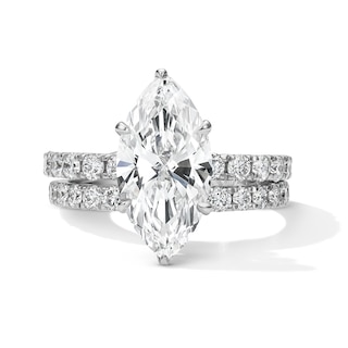 4-1/3 CT. T.W. Certified Marquise-Cut Lab-Grown Diamond Bridal Set in 14K White Gold (F/VS2)