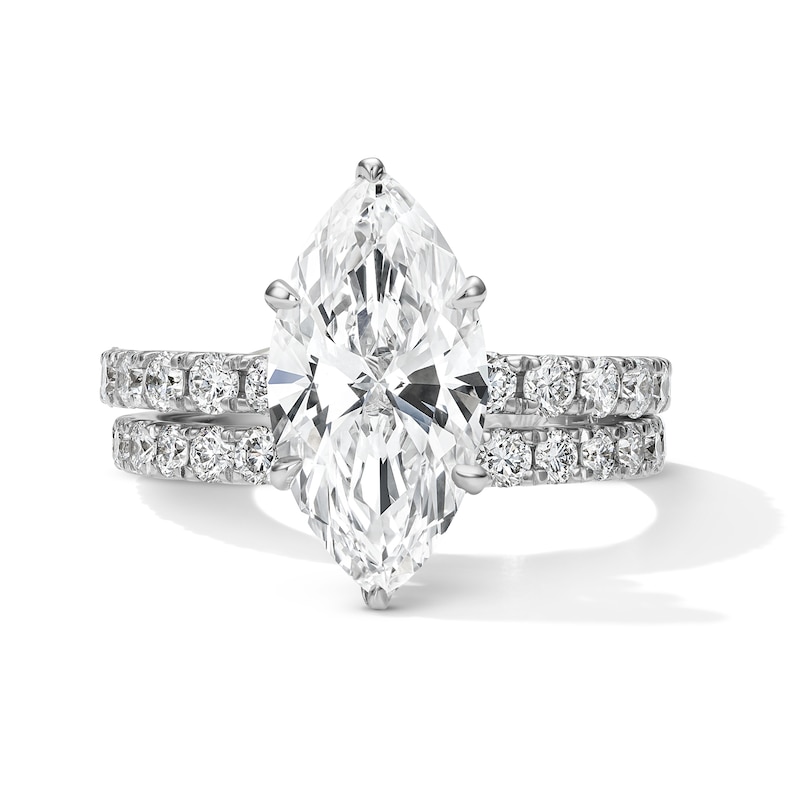 Main Image 1 of 4-1/3 CT. T.W. Certified Lab-Grown Diamond Marquise-Cut Bridal Set in 14K White Gold (F/VS2)