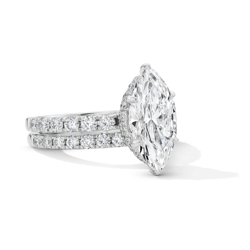 Main Image 4 of 4-1/3 CT. T.W. Certified Lab-Grown Diamond Marquise-Cut Bridal Set in 14K White Gold (F/VS2)