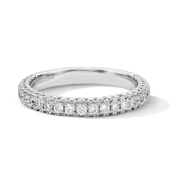 Vera Wang Love Collection 3/4 CT. T.W. Certified Lab-Grown Diamond Three-Sided Band in 14K White Gold (F/VS2)