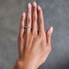 Thumbnail Image 2 of Vera Wang Love Collection 3/4 CT. T.W. Certified Lab-Grown Diamond Three-Sided Band in 14K White Gold (F/VS2)