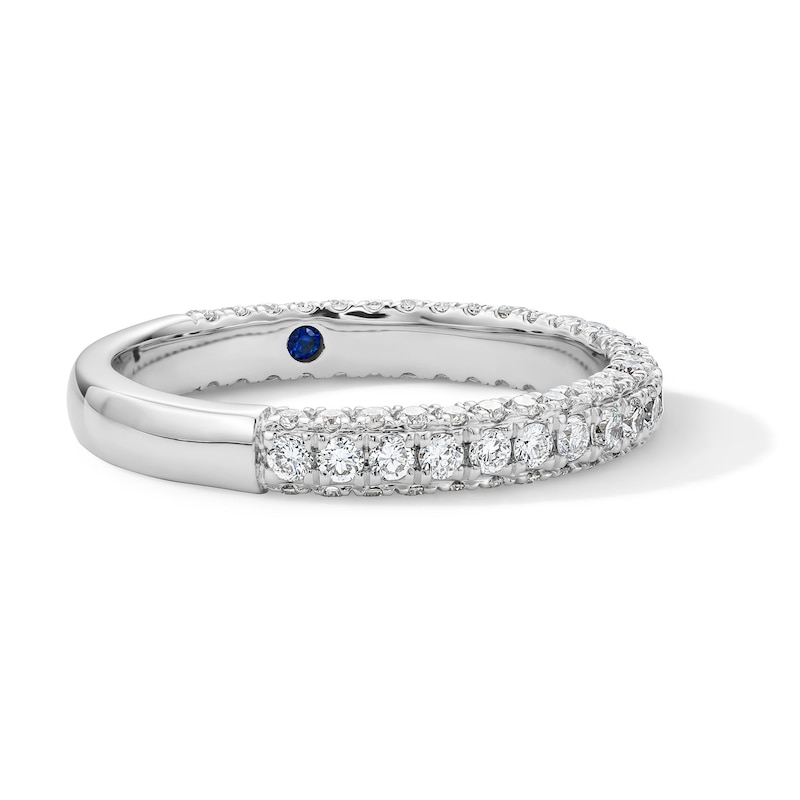 Main Image 4 of Vera Wang Love Collection 3/4 CT. T.W. Certified Lab-Grown Diamond Three-Sided Band in 14K White Gold (F/VS2)