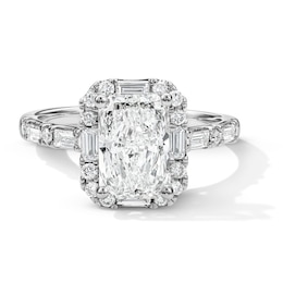 2-5/8 CT. T.W. Radiant-Cut Certified Lab-Grown Diamond Frame Engagement Ring in 14K White Gold (F/VS2)