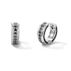 Thumbnail Image 1 of 1/3 CT. T.W. Black Diamond Pavé-Set Hoop Earrings in Sterling Silver