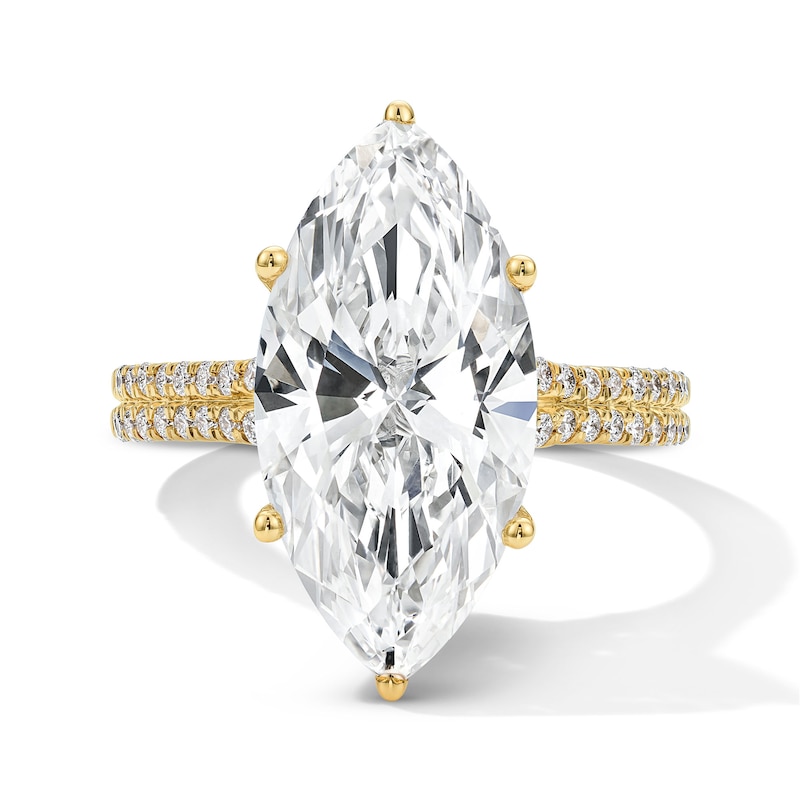 Main Image 1 of 6-1/2 CT. T.W. Certified Lab-Grown Diamond Marquise-Cut Engagement Ring in 14K Yellow Gold (F/VS2)