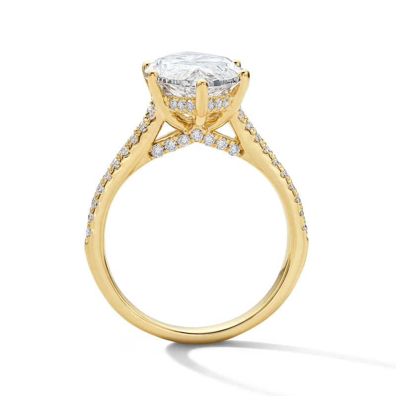 Main Image 3 of 6-1/2 CT. T.W. Certified Lab-Grown Diamond Marquise-Cut Engagement Ring in 14K Yellow Gold (F/VS2)
