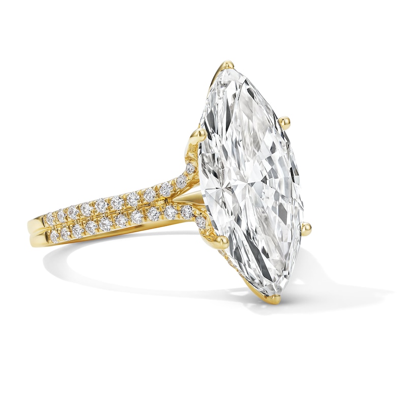 Main Image 4 of 6-1/2 CT. T.W. Certified Lab-Grown Diamond Marquise-Cut Engagement Ring in 14K Yellow Gold (F/VS2)