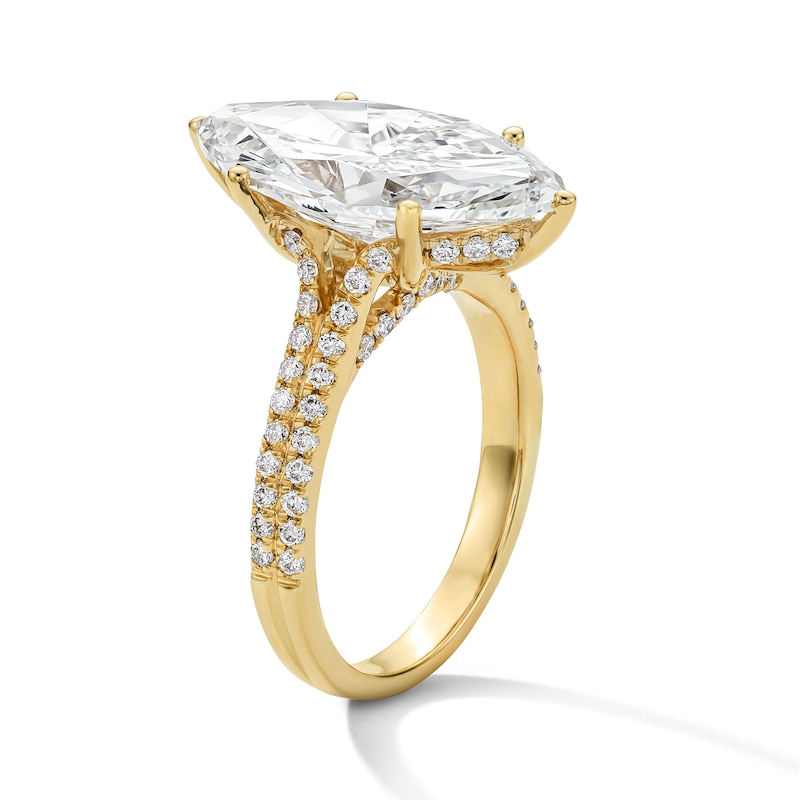 Main Image 5 of 6-1/2 CT. T.W. Certified Lab-Grown Diamond Marquise-Cut Engagement Ring in 14K Yellow Gold (F/VS2)