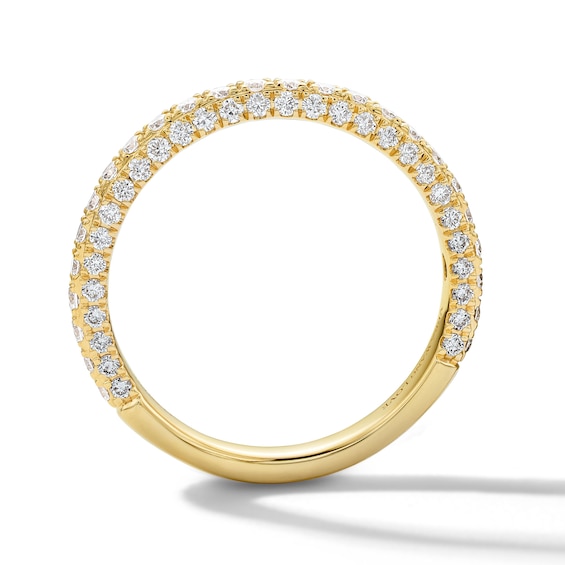 Vera Wang Love Collection 3/4 CT. T.w. Certified Lab-Grown Diamond Three-Sided Band in 14K Gold (F/Vs2)
