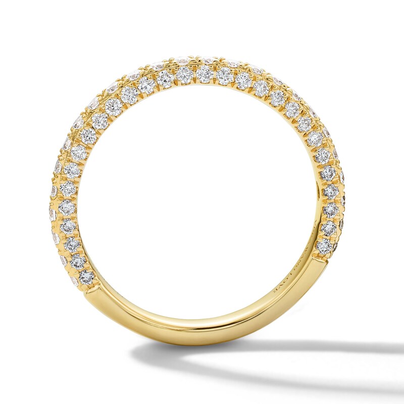 Main Image 3 of Vera Wang Love Collection 3/4 CT. T.W. Certified Lab-Grown Diamond Three-Sided Band in 14K Gold (F/VS2)