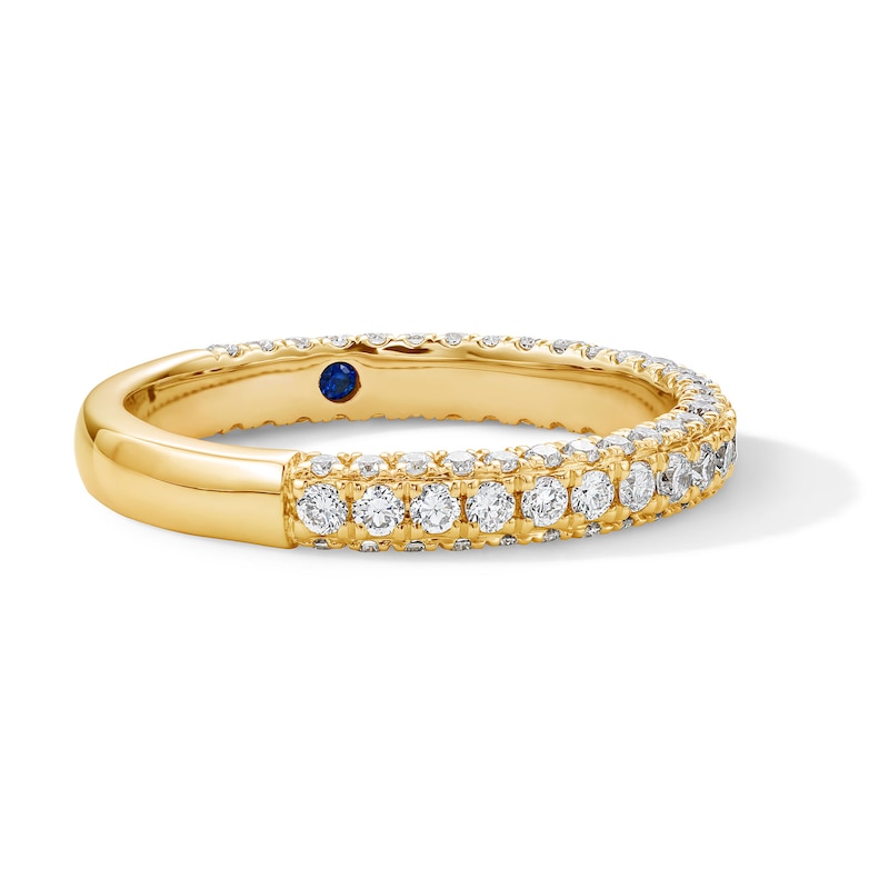 Main Image 4 of Vera Wang Love Collection 3/4 CT. T.W. Certified Lab-Grown Diamond Three-Sided Band in 14K Gold (F/VS2)