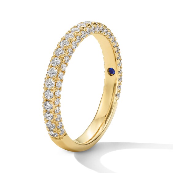 Vera Wang Love Collection 3/4 CT. T.w. Certified Lab-Grown Diamond Three-Sided Band in 14K Gold (F/Vs2)