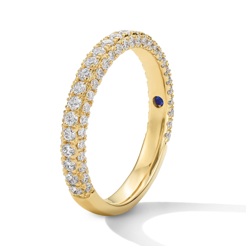 Main Image 5 of Vera Wang Love Collection 3/4 CT. T.W. Certified Lab-Grown Diamond Three-Sided Band in 14K Gold (F/VS2)