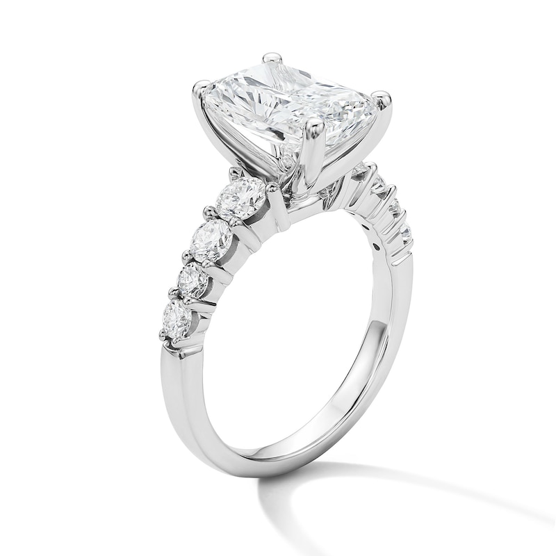 Main Image 5 of 3-3/4 CT. T.W. Certified Lab-Grown Diamond Radiant-Cut Engagement Ring in 14K White Gold (F/VS2)
