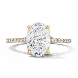 2-1/4 CT. T.W. Oval Certified Lab-Grown Diamond Engagement Ring in 14K Gold (F/VS2)