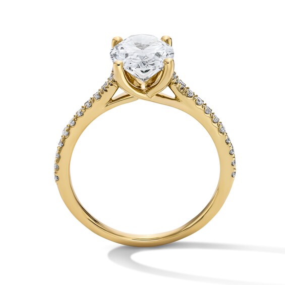 2-1/4 CT. T.w. Oval Certified Lab-Grown Diamond Engagement Ring in 14K Gold (F/Vs2)