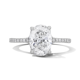 2-1/4 CT. T.W. Oval Certified Lab-Grown Diamond Engagement Ring in 14K White Gold (F/VS2)