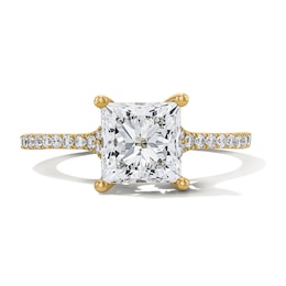 2-1/4 CT. T.W. Princess-Cut Certified Lab-Grown Diamond Engagement Ring in 14K Gold (F/VS2)