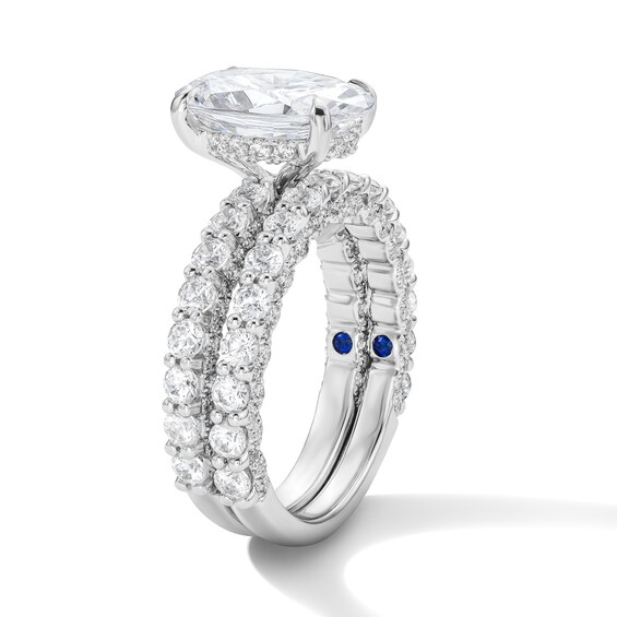 Vera Wang Love 5-1/5 CT. T.w. Oval Certified Lab-Grown Diamond Bridal Set in 14K White Gold (F/Vs2)