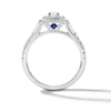 Thumbnail Image 3 of Vera Wang Love 7/8 CT. T.W. Pear-Shaped Diamond Double Frame Engagement Ring in 14K White Gold
