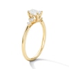 Thumbnail Image 5 of 5/8 CT. T.W. Emerald-Cut Certified Lab-Grown Diamond Five-Stone Promise Ring in 10K Gold (F/SI2)