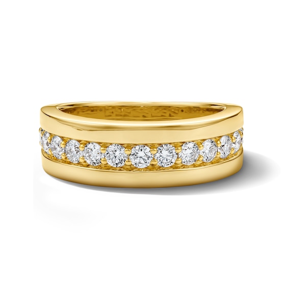 Vera Wang Menâs 1 CT. T.w. Lab-Grown Diamond Band in 14K Gold (F/Vs2)