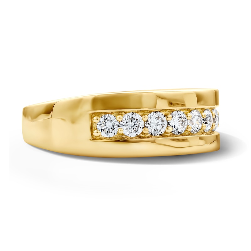 Main Image 3 of Vera Wang Men’s 1 CT. T.W. Lab-Grown Diamond Band in 14K Gold (F/VS2)