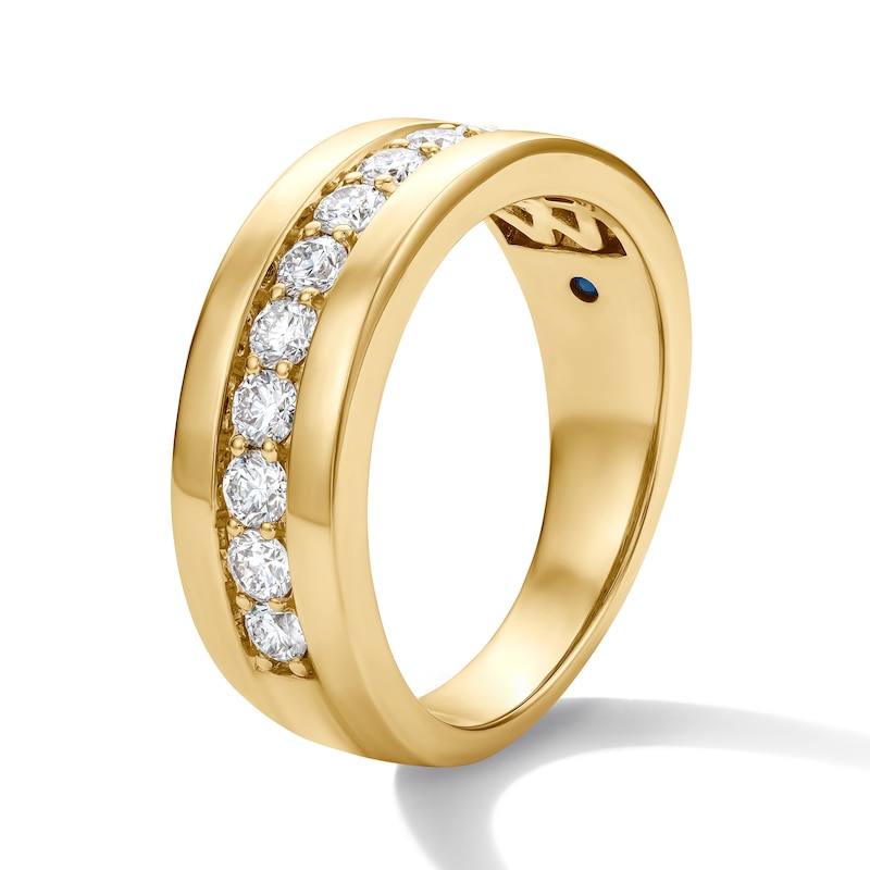 Main Image 4 of Vera Wang Men’s 1 CT. T.W. Lab-Grown Diamond Band in 14K Gold (F/VS2)