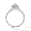 Thumbnail Image 3 of 1/2 CT. T.W. Oval Certified Lab-Grown Diamond Double Frame Promise Ring in 10K White Gold (F/SI2)