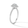 Thumbnail Image 5 of 1/2 CT. T.W. Oval Certified Lab-Grown Diamond Double Frame Promise Ring in 10K White Gold (F/SI2)