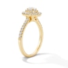 Thumbnail Image 4 of 1/2 CT. T.W. Oval Certified Lab-Grown Diamond Double Frame Promise Ring in 10K Gold (F/SI2)