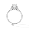 Thumbnail Image 2 of 1-1/2 CT. T.W. Princess-Cut Certified Lab-Grown Diamond Frame Engagement Ring in 14K White Gold (F/VS2)