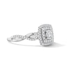 Thumbnail Image 4 of 1/2 CT. T.W. Diamond Double Cushion Frame Engagement Ring in 10K White Gold