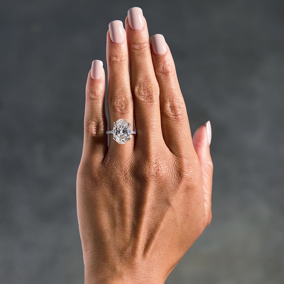 8-1/4 CT. T.w. Oval-Cut Certified Lab-Grown Diamond Engagement Ring in 14K White Gold (F/Vs2)